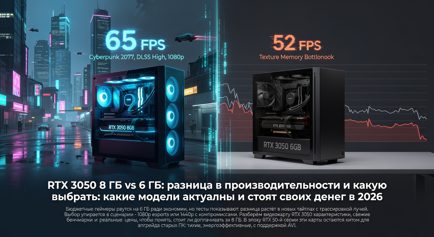 RTX 3050 8 ГБ vs 6 ГБ: разница в производительности и какую выбрать: какие модели актуальны и стоят своих денег в 2026