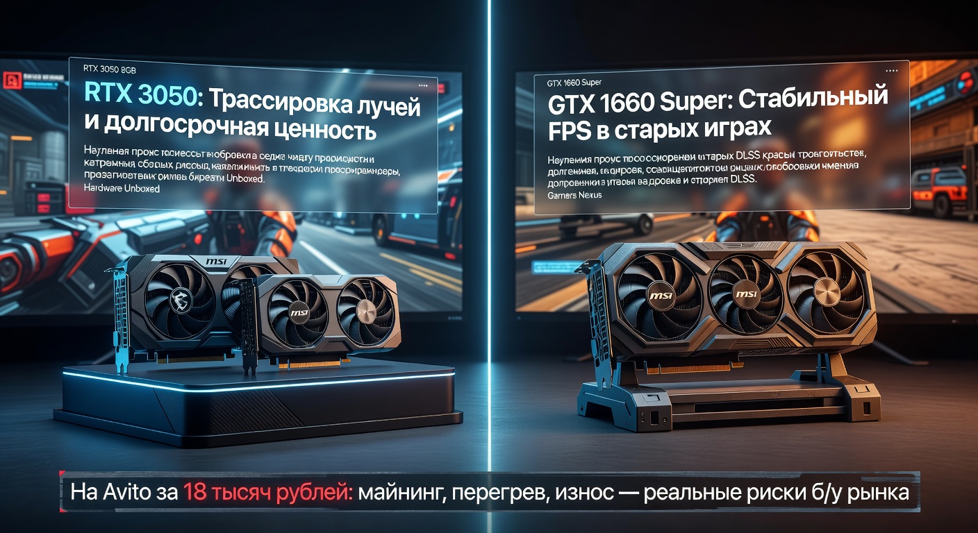 RTX 3050 vs GTX 1660 Super: что выбрать на б/у рынке за одни и те же деньги — мнение специалистов и реальные сценарии использования