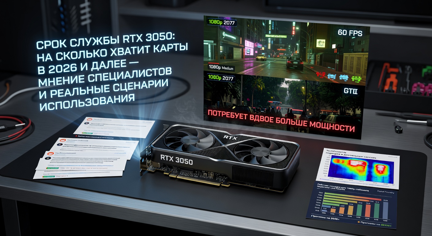 Срок службы RTX 3050: на сколько хватит карты в 2026 и далее — мнение специалистов и реальные сценарии использования