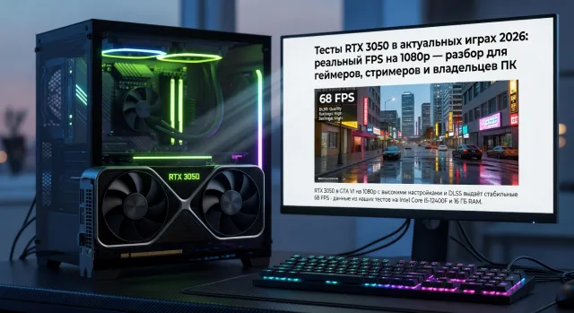 Тесты RTX 3050 в актуальных играх 2026: реальный FPS на 1080p — разбор для геймеров, стримеров и владельцев ПК