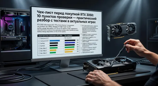 Чек-лист перед покупкой RTX 3050: 10 пунктов проверки — практический разбор с тестами в актуальных играх